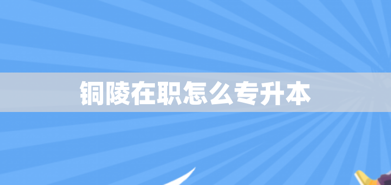 铜陵在职怎么专升本